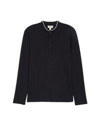 Open Edit Long Sleeve Stand Collar Polo