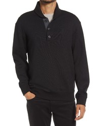 Vince Shawl Collar Cotton Blend Henley Sweater
