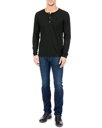 AG Jeans The Ls Henley Black