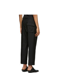 Bed J.W. Ford Black Silk Cropped Trousers