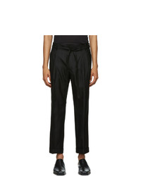 Bed J.W. Ford Black Silk Cropped Trousers
