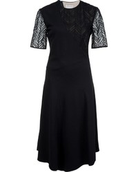 Black Herringbone Lace Dress