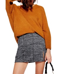 Topshop Herringbone Miniskirt