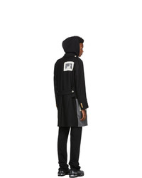Palm Angels Black And Multicolor Tag Coat