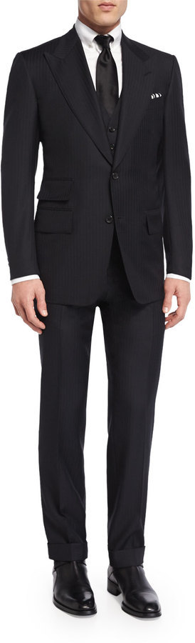 Dark tom ford discount windsor three-piece suit