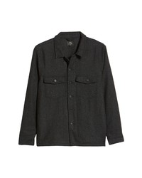 NEUW DENIM Kalte Wool Blend Shirt Jacket In Black At Nordstrom