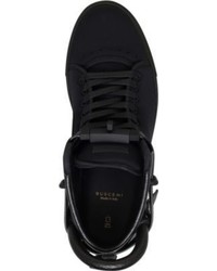 Buscemi 100mm Neoprene And Leather High Top Trainers