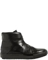Alejandro Ingelmo Woven Leather High Top Sneakers