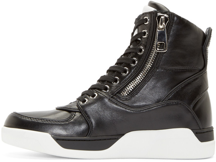 Dolce & Gabbana Black Benelux High Top Sneakers, $1,175 | SSENSE | Lookastic