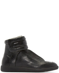 Maison Margiela Black Embossed Future High Top Sneakers