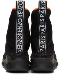 Kenzo Black K Lastic High Top Sneakers