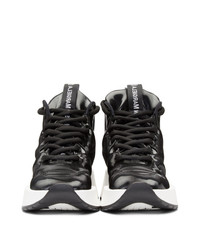 MM6 MAISON MARGIELA Black Padded High Top Sneakers