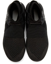 Y-3 Black Qasa Elle High Top Sneakers