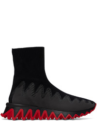 Christian Louboutin Black Sharky Sock Sneakers