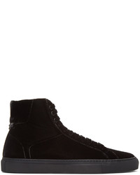Givenchy Black Velvet Knots High Top Sneakers