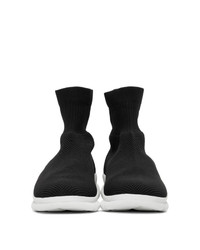MSGM Black Z Waves Sock Sneakers