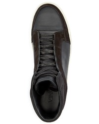 Vince Bond Leather And Suede High Top Sneakers