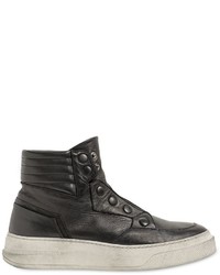 Bruno Bordese Snap Button Leather High Top Sneakers