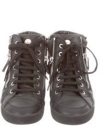 Chanel Cc High Top Sneakers