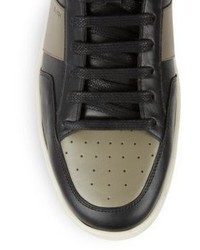 Saint Laurent Colorblock Leather High Top Sneakers
