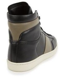 Saint Laurent Colorblock Leather High Top Sneakers