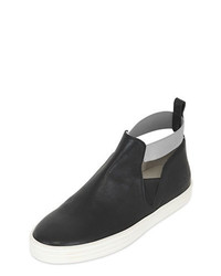 Hogan Cutout Leather Slip On High Top Sneakers