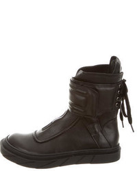 D Gnak Leather High Top Sneakers W Tags