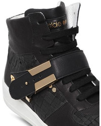 D-S!de Woven Leather High Top Sneakers