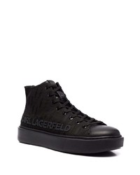 Karl Lagerfeld Embossed Logo Hi Top Sneakers