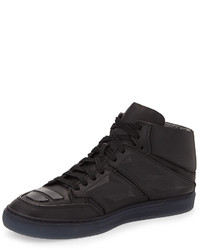 Alejandro Ingelmo Exotron Leather High Top Sneaker Black