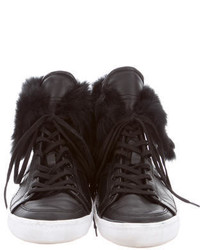 Rebecca Minkoff Fur Leather Sneakers