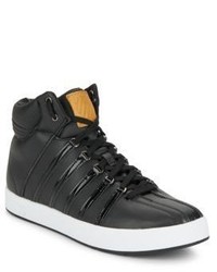 K-Swiss High Top Leather Patent Leather Sneakers