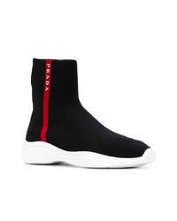 Prada High Top Sock Sneakers, $690  | Lookastic