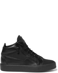 Giuseppe Zanotti Leather And Mesh High Top Sneakers