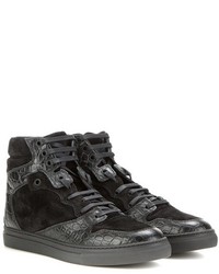 Balenciaga Leather And Suede High Top Sneakers