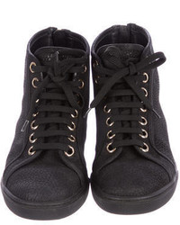 Louis Vuitton Leather High Top Sneakers