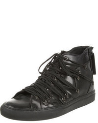 Raf Simons Leather Multi Lace Up Sneakers