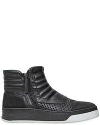 Bruno Bordese Leather Nubuck High Top Sneakers