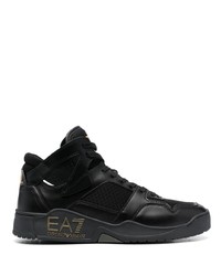 Ea7 Emporio Armani Logo Debossed High Top Sneakers