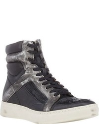 John Varvatos Mac Paneled Sneakers Black Size 8