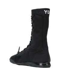 Y-3 Mid Calf Lace Up Boots