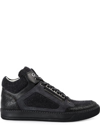 Lanvin Panelled High Top Sneakers