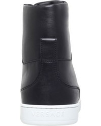 Versace Perforated Medusa High Top Leather Trainers
