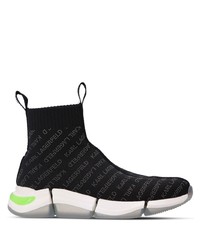 Karl Lagerfeld Quadro Knitted High Top Sneakers
