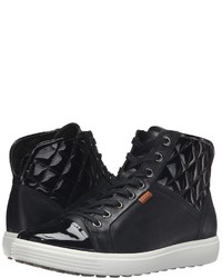 Ecco Soft 7 Quilted High Top Lace Up Casual Shoes