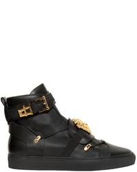 Versace Medusa Belted Leather High Top Sneakers