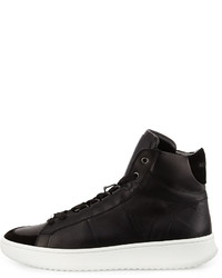 Burberry Walbrook Leather High Top Sneaker Black