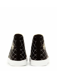 Charlotte Olympia Web Embroidered High Top Sneakers