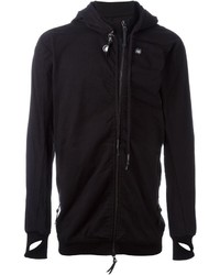 11 By Boris Bidjan Saberi Long Fit Asymmetric Zip Hoodie