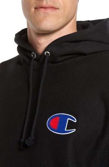 Black champion cheap hoodie big c